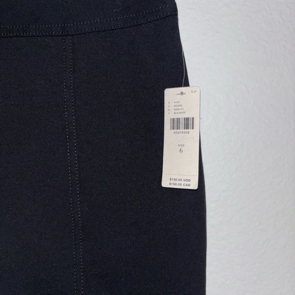 Anthropologie Maeve Size 6 Black Slit Split Front Flared Ponte Pant  NEW - Picture 6 of 7